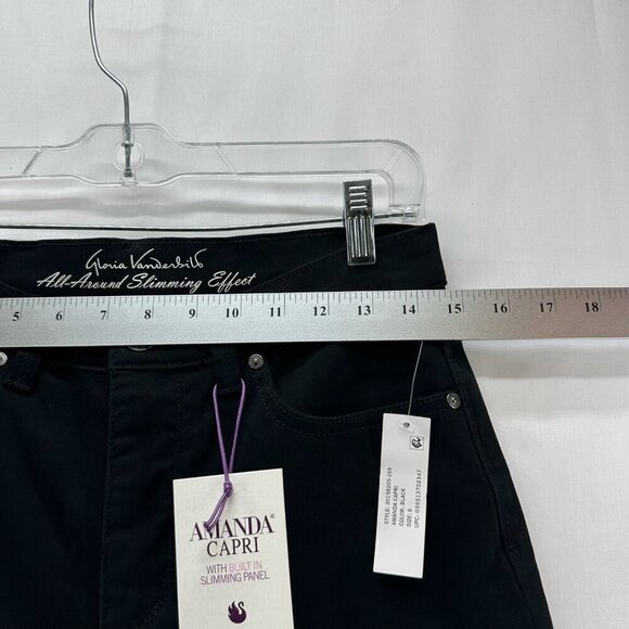 Gloria Vanderbilt Jeans Size 6 Amanda Capri High Waist Stretch Denim Black - Picture 9 of 11